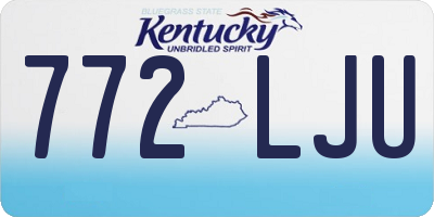 KY license plate 772LJU