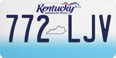 KY license plate 772LJV