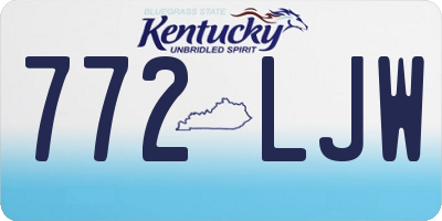 KY license plate 772LJW