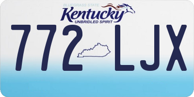 KY license plate 772LJX