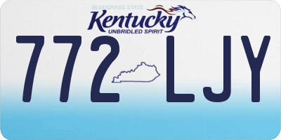 KY license plate 772LJY