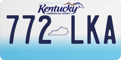 KY license plate 772LKA