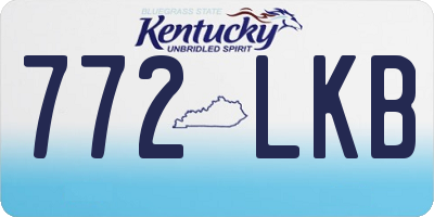KY license plate 772LKB