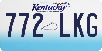 KY license plate 772LKG