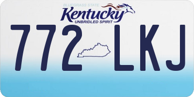 KY license plate 772LKJ