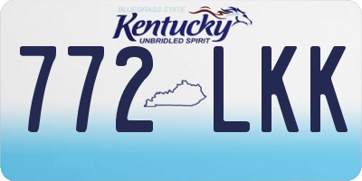 KY license plate 772LKK