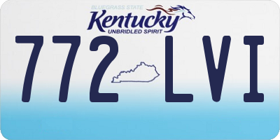 KY license plate 772LVI