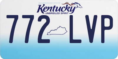 KY license plate 772LVP
