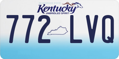 KY license plate 772LVQ