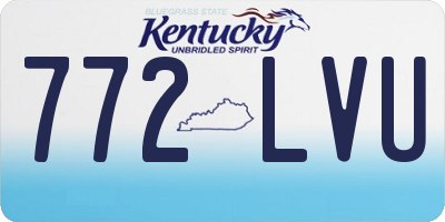 KY license plate 772LVU