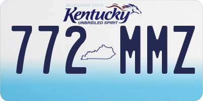 KY license plate 772MMZ