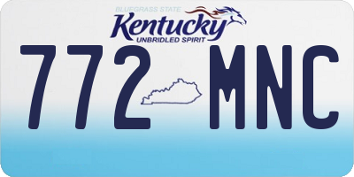 KY license plate 772MNC