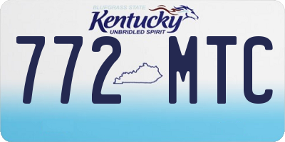 KY license plate 772MTC