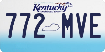 KY license plate 772MVE