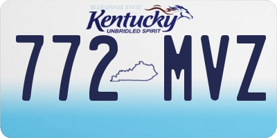 KY license plate 772MVZ