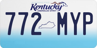KY license plate 772MYP