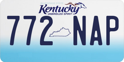 KY license plate 772NAP