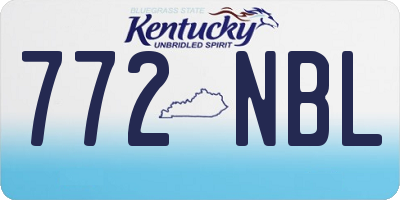 KY license plate 772NBL