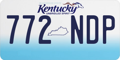 KY license plate 772NDP