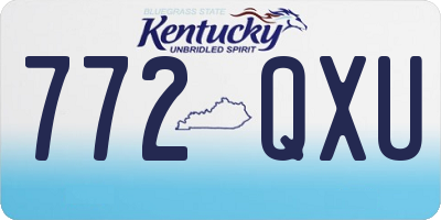 KY license plate 772QXU