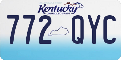 KY license plate 772QYC