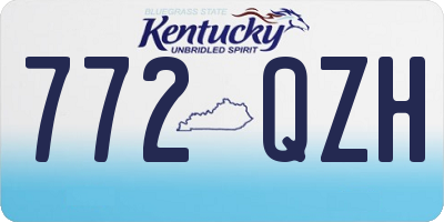 KY license plate 772QZH