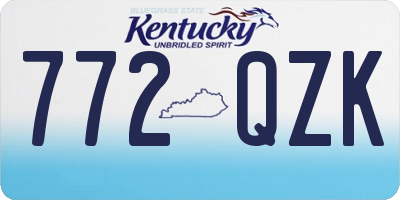 KY license plate 772QZK