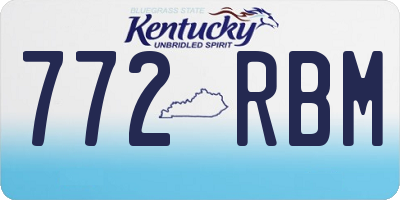 KY license plate 772RBM