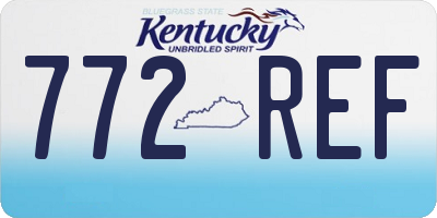 KY license plate 772REF