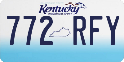 KY license plate 772RFY