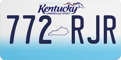 KY license plate 772RJR