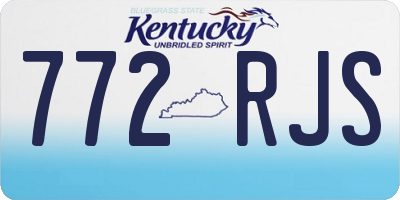 KY license plate 772RJS