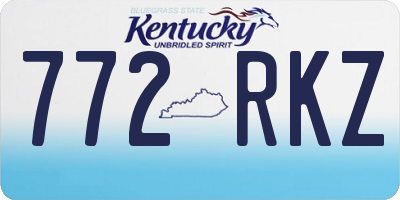 KY license plate 772RKZ