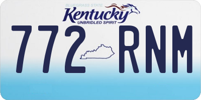 KY license plate 772RNM