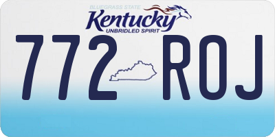 KY license plate 772ROJ