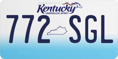 KY license plate 772SGL