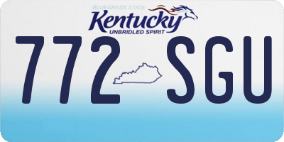 KY license plate 772SGU
