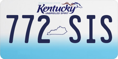 KY license plate 772SIS