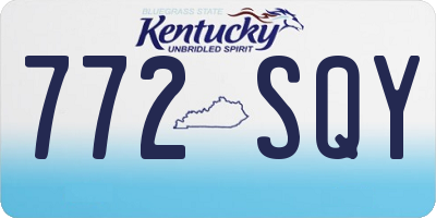 KY license plate 772SQY