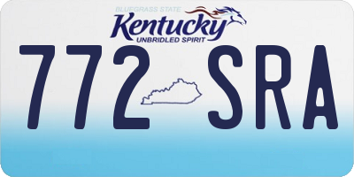 KY license plate 772SRA