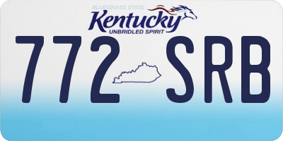 KY license plate 772SRB