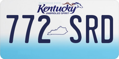 KY license plate 772SRD