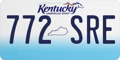 KY license plate 772SRE