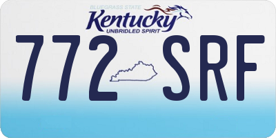 KY license plate 772SRF