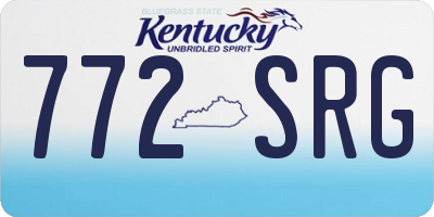 KY license plate 772SRG