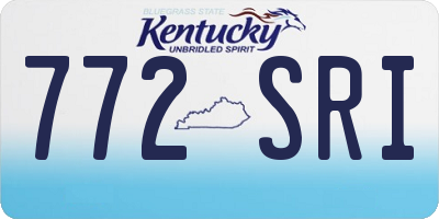 KY license plate 772SRI
