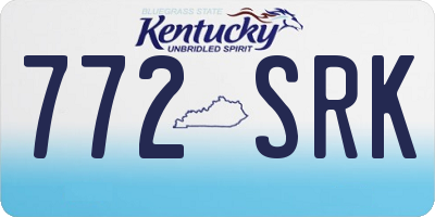 KY license plate 772SRK
