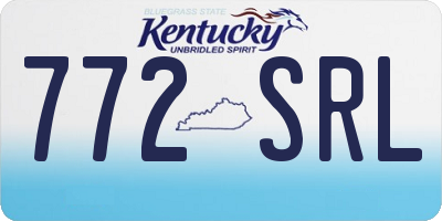 KY license plate 772SRL