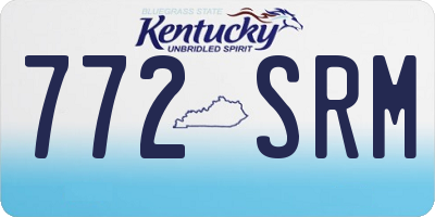 KY license plate 772SRM