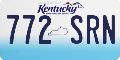 KY license plate 772SRN